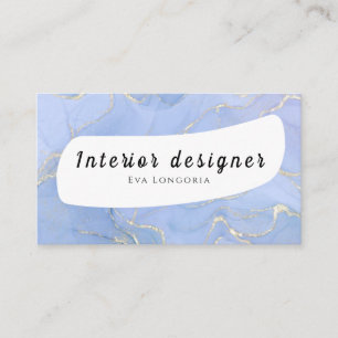 Interior designer Blue Marble Business Card