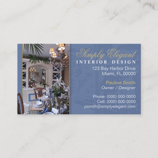 Interior Designer Business Card (Front)
