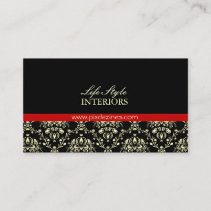 Interior Designer Business Card, Damask Card
