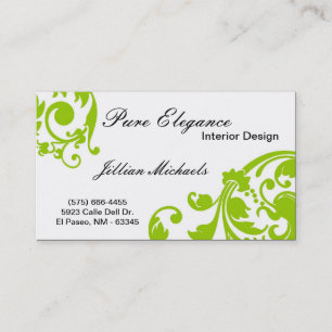 Interior Designer Damask Filigree Business Card