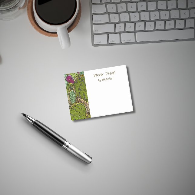 Interior Designer Desert Cactus Succulent Post-it Notes (Creator Uploaded)
