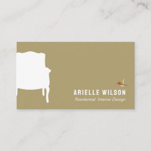 Interior Designer French Chair Business Card