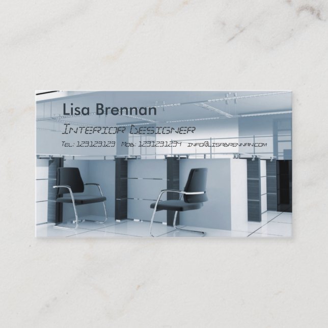 Interior Designer , Furniture Stylist Office Business Card (Front)