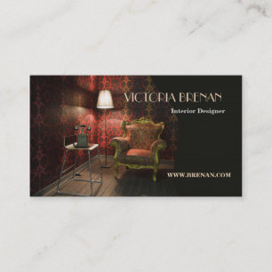 Interior Designer Furniture Vintage Antique Business Card