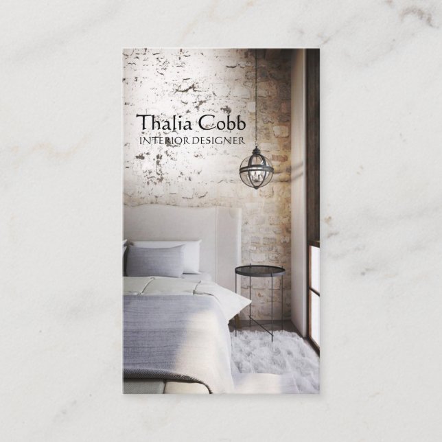 Interior Designer House Decorator Business Card (Front)