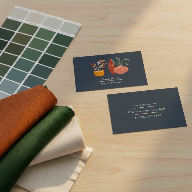 Interior designer, house plant business card (Interior designer, house plant business card)