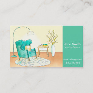 Interior Designer Interior Decorator, Colour Business Card
