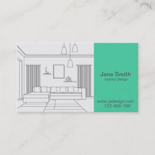 Interior Designer Interior Decorator, Colour Business Card
