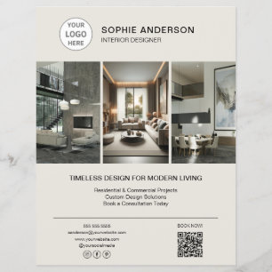 Interior Designer Logo Photo Professional Flyer