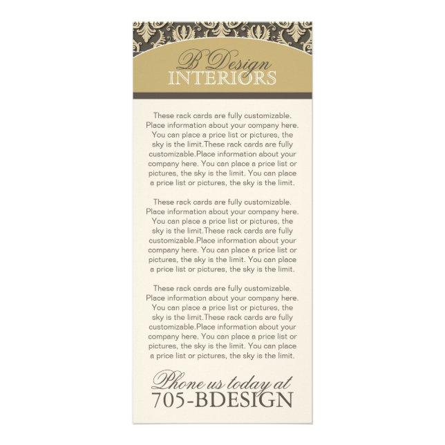 Interior Designer Rack Card (Front)