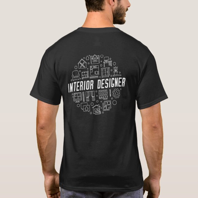 Interior Designer Round Design T-Shirt (Back)