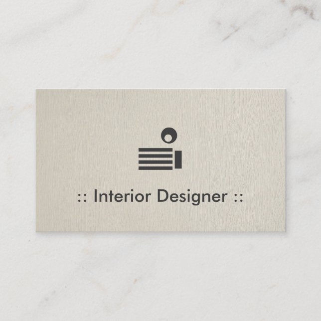 Interior Designer Simple Elegant Professional Business Card (Front)