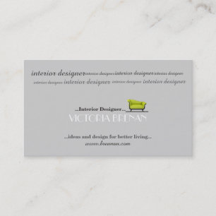 Interior Designer Sofa House Decorator Stylist Business Card