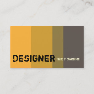 Interior Designer Stylist Golden Colour Business Card