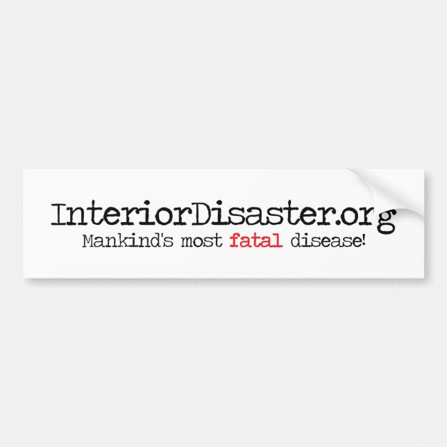 Interior Disaster Products Bumper Sticker (Front)