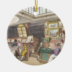 Interior from Ackermann's 'Repository of Arts, Lit Ceramic Ornament