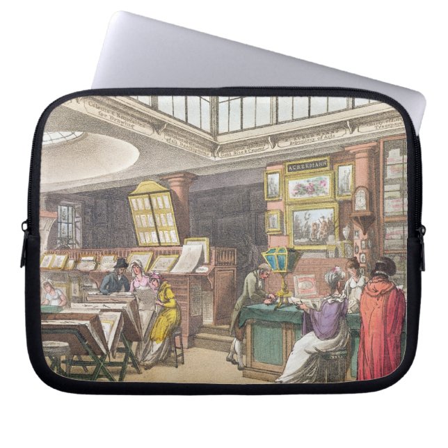 Interior from Ackermann's 'Repository of Arts, Lit Laptop Sleeve (Front)