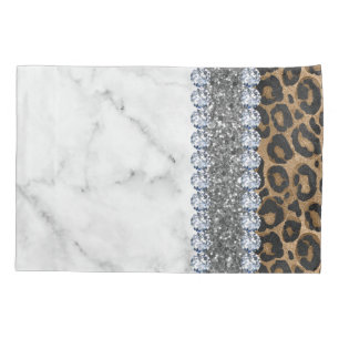 Interior Glitter Chic Gold Home Rose Leopard Pillowcase