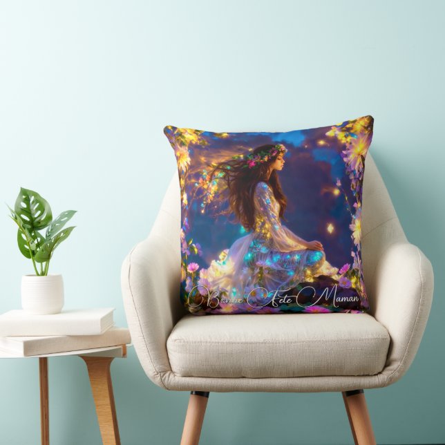 Interior Goddess cushion brown flowers (Chair)