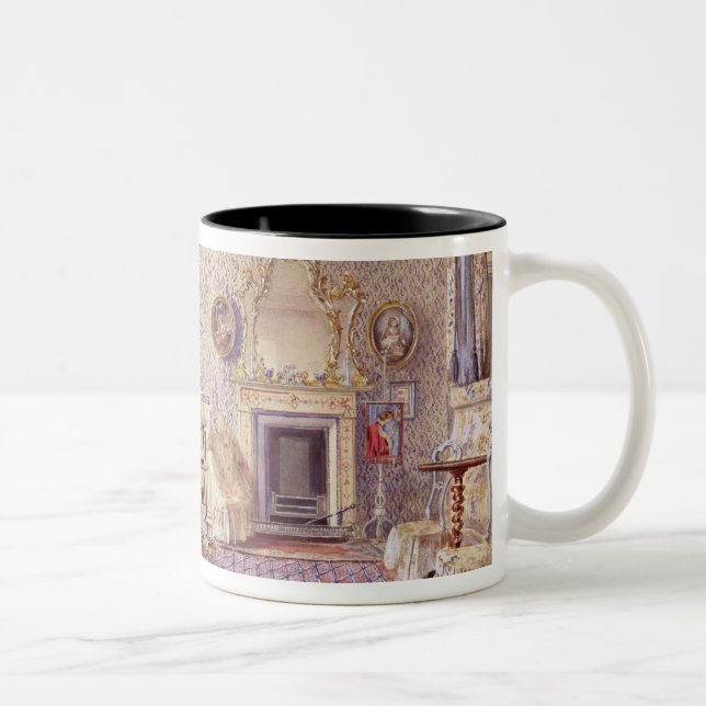 Interior of a bedroom Two-Tone coffee mug (Right)