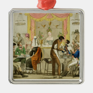 Interior of a Coffee House, pub. for William Pearm Metal Ornament