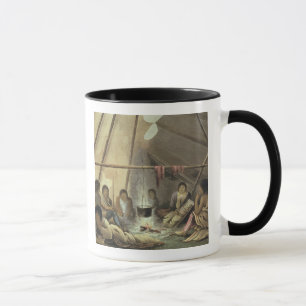 Interior of a Cree Indian Tent, March 25th 1820, f Mug