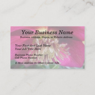 Interior Of A Delicate Spring Hellebore Flower Business Card