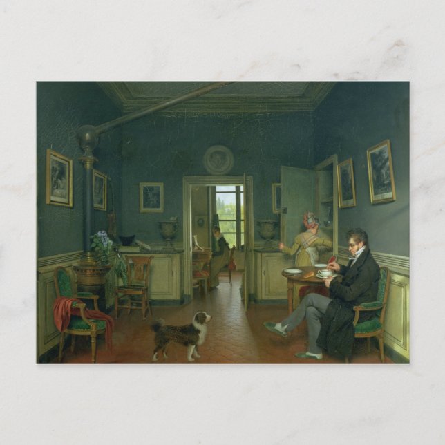 Interior of a Dining Room, 1816 Postcard (Front)