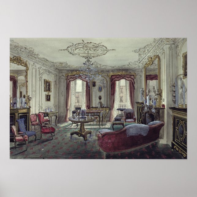 Interior of a drawing room poster (Front)