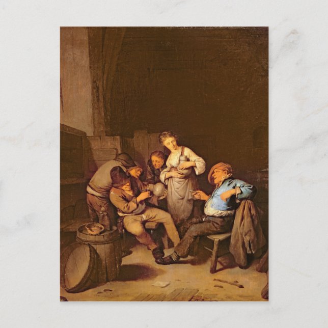 Interior of a Dutch Tavern Postcard (Front)