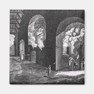 Interior of a Glass Factory Magnet