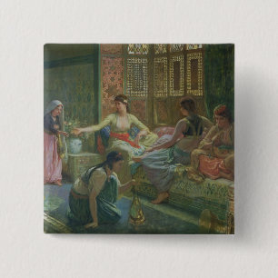 Interior of a Harem, c.1865 15 Cm Square Badge
