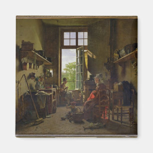 Interior of a Kitchen, 1815 Magnet
