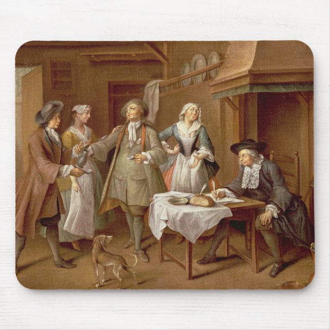 Interior of a Kitchen with Figures Tasting Wine Mouse Pad (Front)