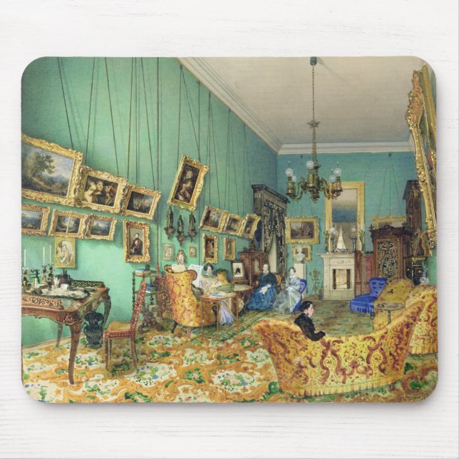 Interior of a living room, 1847 mouse pad (Front)