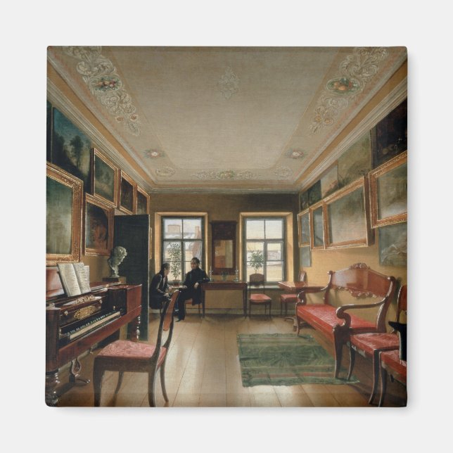 Interior of a Manor House, 1830s Magnet (Front)