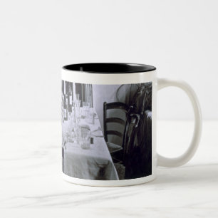 Interior of a Nile Boat (b&w photo) Two-Tone Coffee Mug