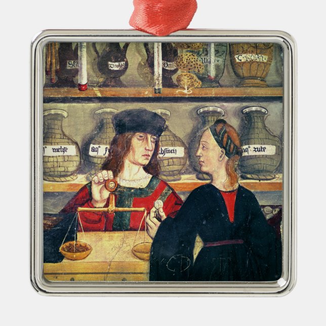 Interior of a Pharmacy Metal Tree Decoration (Front)