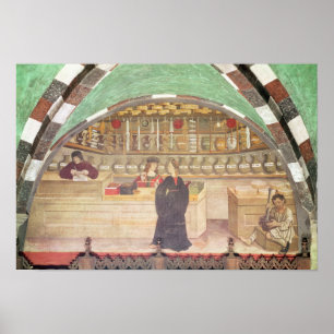 Interior of a pharmacy poster
