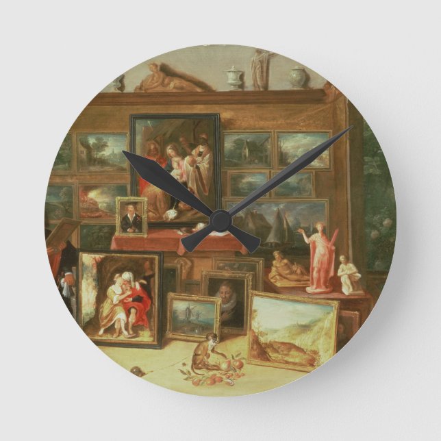 Interior of a Picture Gallery Round Clock (Front)
