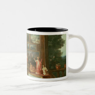Interior of a Picture Gallery Two-Tone Coffee Mug