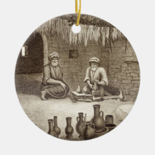 Interior of a Potter's Workshop, from Volume II Ar Ceramic Tree Decoration