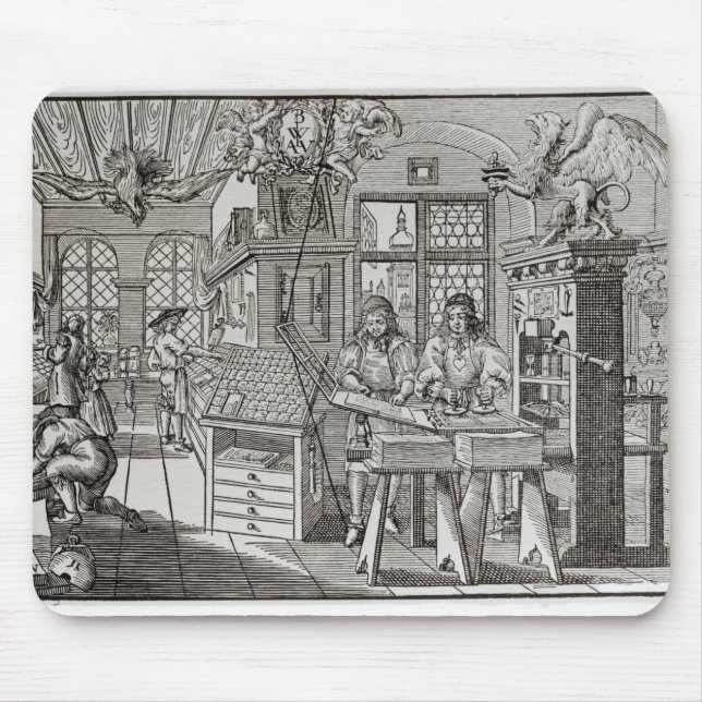 Interior of a printing works in Nuremberg Mouse Pad (Front)
