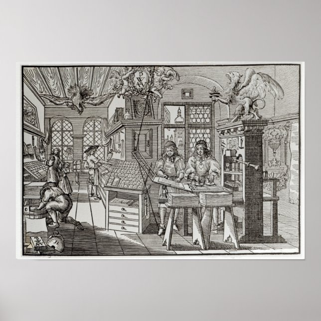Interior of a printing works in Nuremberg Poster (Front)