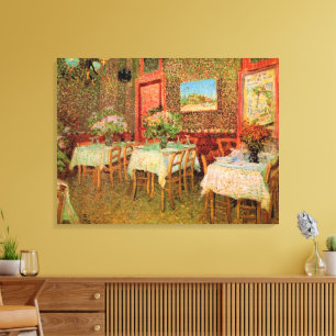 Interior of a Restaurant by Vincent van Gogh Canvas Print