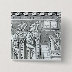 Interior of a School 15 Cm Square Badge