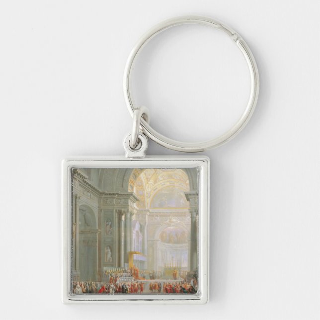 Interior of a St. Peter's, Rome Key Ring (Front)