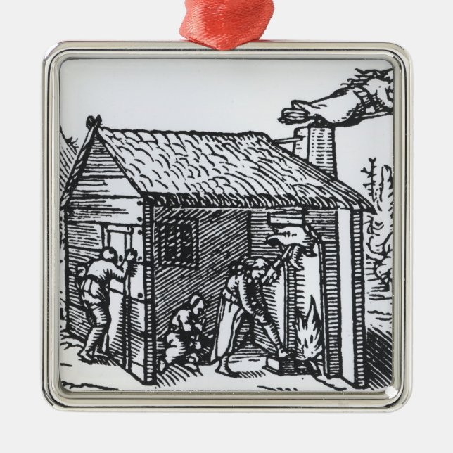 Interior of a Witch's House, 1579 Metal Tree Decoration (Front)