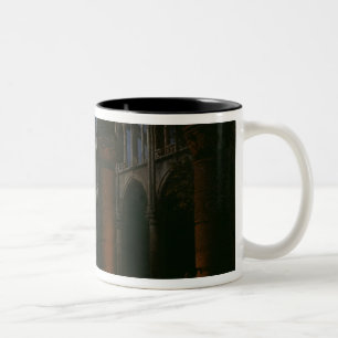 Interior of an Abbey in Ruins, 1848 Two-Tone Coffee Mug