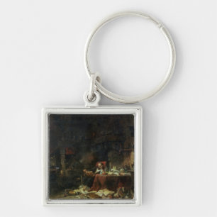 Interior of an Alchemist's Study Key Ring